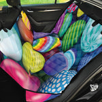 Pile Of Colorful Easter Eggs Print Pet Car Back Seat Cover