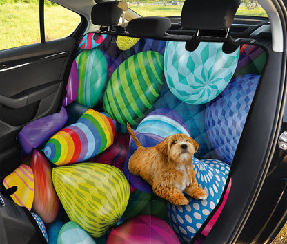 Pile Of Colorful Easter Eggs Print Pet Car Back Seat Cover