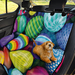 Pile Of Colorful Easter Eggs Print Pet Car Back Seat Cover