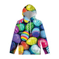 Pile Of Colorful Easter Eggs Print Pullover Hoodie