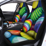 Pile Of Colorful Easter Eggs Print Universal Fit Car Seat Covers