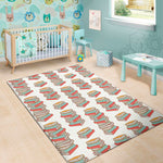 Pile Of Reading Books Pattern Print Area Rug