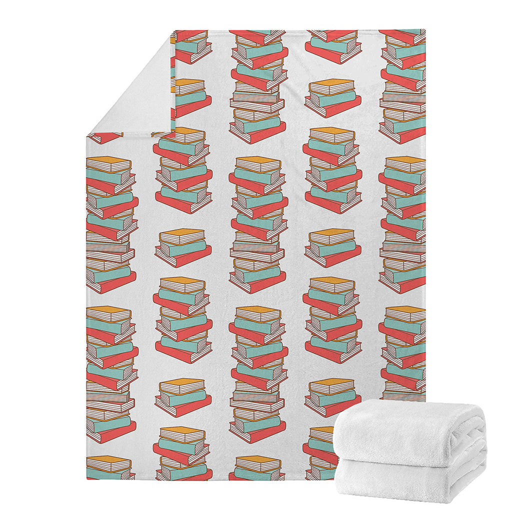 Pile Of Reading Books Pattern Print Blanket