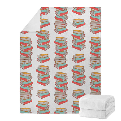 Pile Of Reading Books Pattern Print Blanket