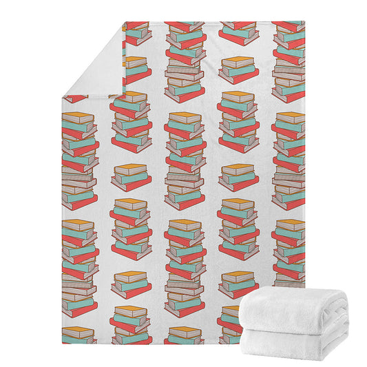 Pile Of Reading Books Pattern Print Blanket