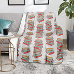 Pile Of Reading Books Pattern Print Blanket