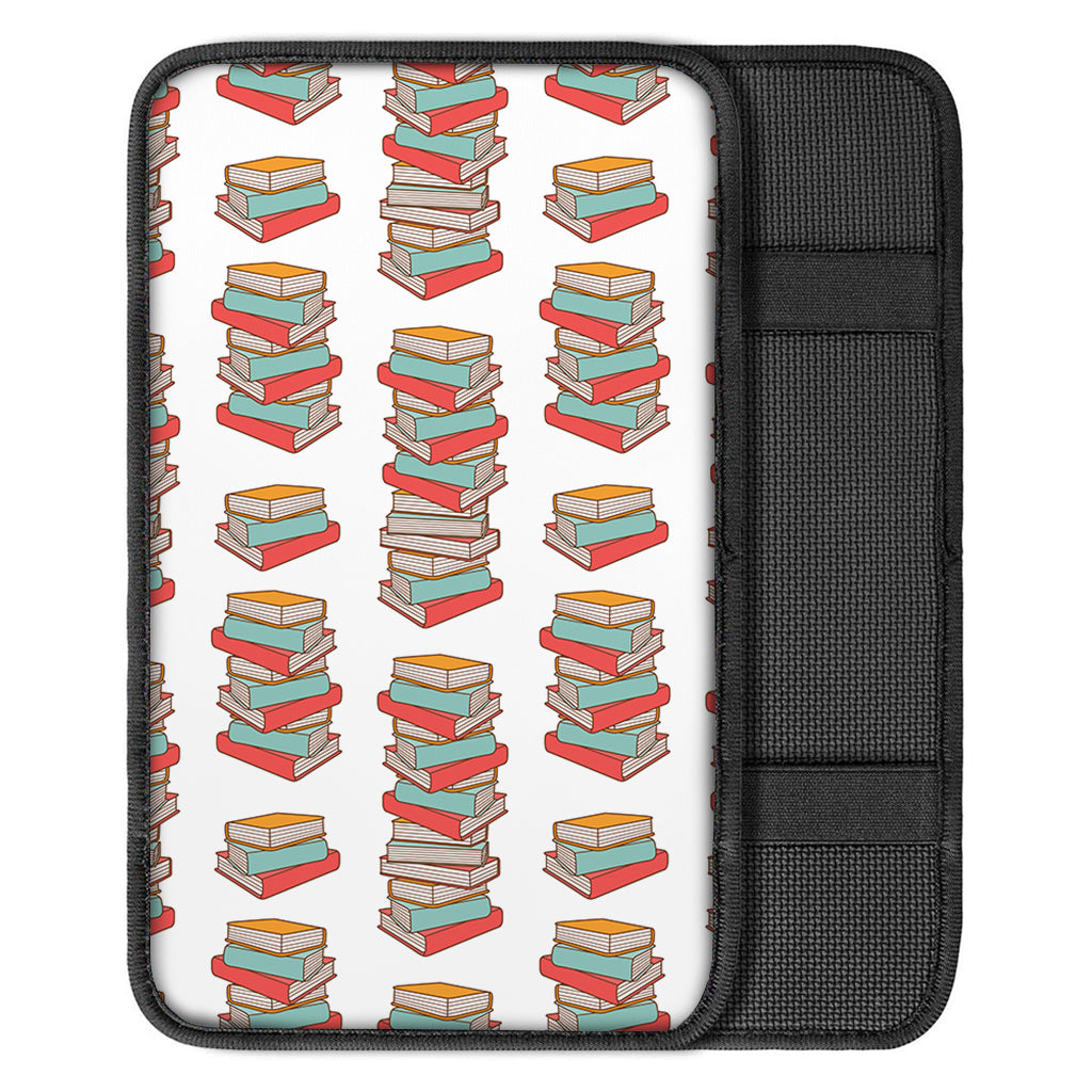 Pile Of Reading Books Pattern Print Car Center Console Cover
