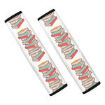 Pile Of Reading Books Pattern Print Car Seat Belt Covers