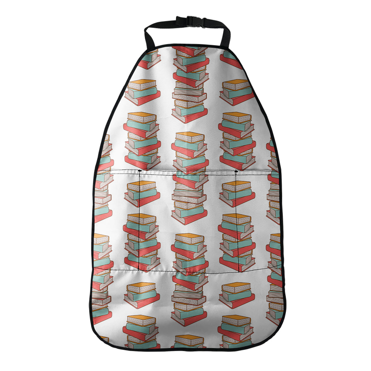 Pile Of Reading Books Pattern Print Car Seat Organizers