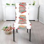 Pile Of Reading Books Pattern Print Dining Chair Slipcover