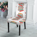 Pile Of Reading Books Pattern Print Dining Chair Slipcover