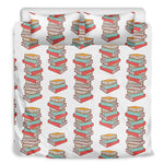 Pile Of Reading Books Pattern Print Duvet Cover Bedding Set