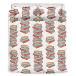 Pile Of Reading Books Pattern Print Duvet Cover Bedding Set