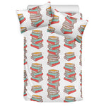 Pile Of Reading Books Pattern Print Duvet Cover Bedding Set