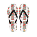 Pile Of Reading Books Pattern Print Flip Flops