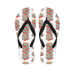 Pile Of Reading Books Pattern Print Flip Flops