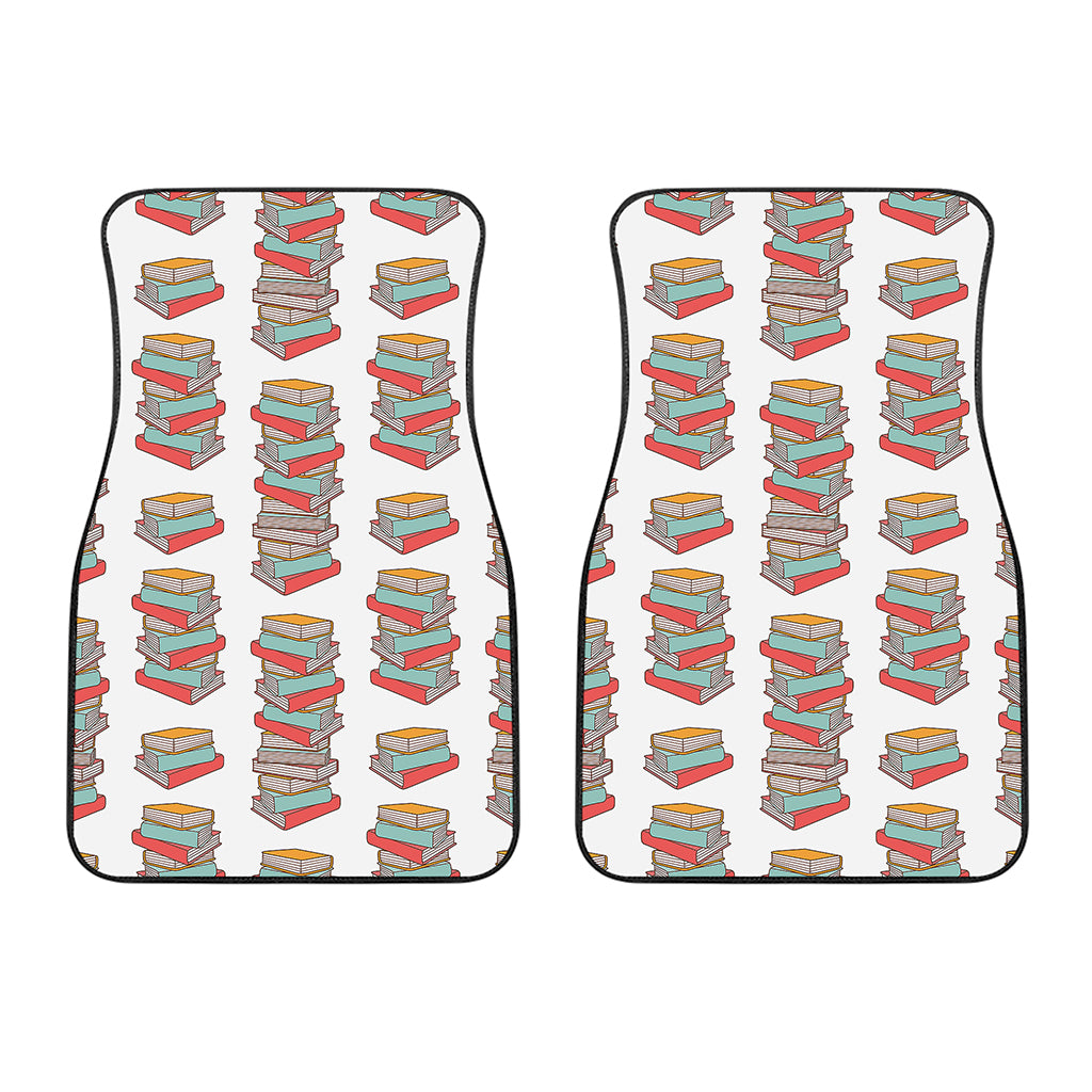 Pile Of Reading Books Pattern Print Front Car Floor Mats