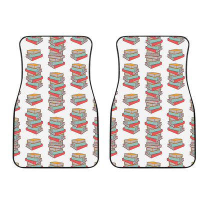 Pile Of Reading Books Pattern Print Front Car Floor Mats