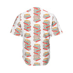 Pile Of Reading Books Pattern Print Men's Baseball Jersey