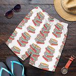 Pile Of Reading Books Pattern Print Men's Shorts