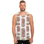 Pile Of Reading Books Pattern Print Men's Tank Top