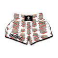 Pile Of Reading Books Pattern Print Muay Thai Boxing Shorts