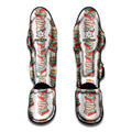 Pile Of Reading Books Pattern Print Muay Thai Shin Guards