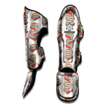 Pile Of Reading Books Pattern Print Muay Thai Shin Guard