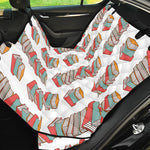 Pile Of Reading Books Pattern Print Pet Car Back Seat Cover