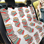 Pile Of Reading Books Pattern Print Pet Car Back Seat Cover
