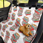 Pile Of Reading Books Pattern Print Pet Car Back Seat Cover