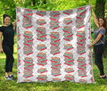 Pile Of Reading Books Pattern Print Quilt