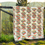 Pile Of Reading Books Pattern Print Quilt