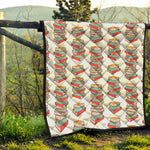Pile Of Reading Books Pattern Print Quilt