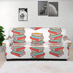 Pile Of Reading Books Pattern Print Sofa Cover
