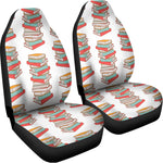 Pile Of Reading Books Pattern Print Universal Fit Car Seat Covers