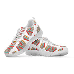 Pile Of Reading Books Pattern Print White Sneakers