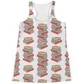 Pile Of Reading Books Pattern Print Women's Racerback Tank Top