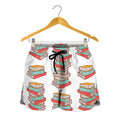 Pile Of Reading Books Pattern Print Women's Shorts