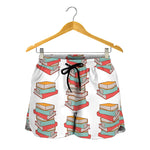 Pile Of Reading Books Pattern Print Women's Shorts