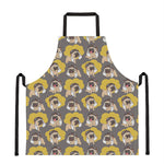 Pilot Pug Pattern Print Apron