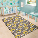 Pilot Pug Pattern Print Area Rug