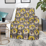 Pilot Pug Pattern Print Blanket