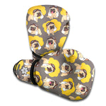 Pilot Pug Pattern Print Boxing Gloves