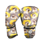 Pilot Pug Pattern Print Boxing Gloves