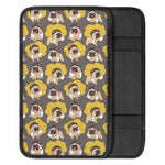 Pilot Pug Pattern Print Car Center Console Cover