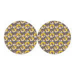 Pilot Pug Pattern Print Car Coasters