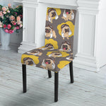 Pilot Pug Pattern Print Dining Chair Slipcover