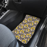 Pilot Pug Pattern Print Front Car Floor Mats