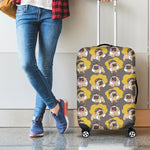 Pilot Pug Pattern Print Luggage Cover